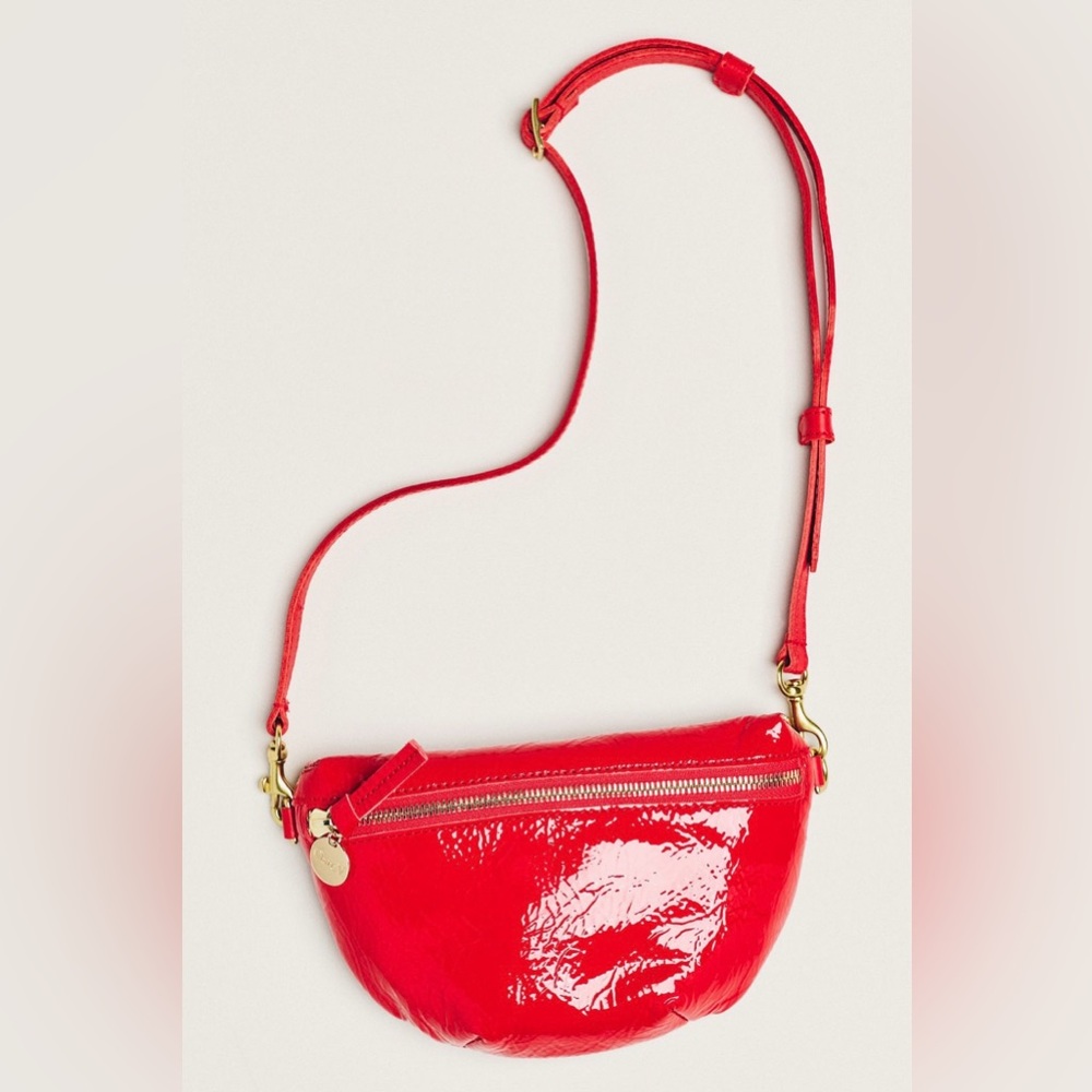 Clare V Petite NWT Red Patent Leather Crossbody Bag